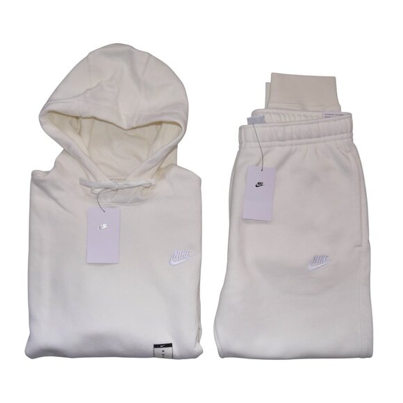 Nike Club Fleece 2 Piece Sweatsuit Men's Ivory Tracksuit Outfit Gift Set NWT - Picture 10 of 13